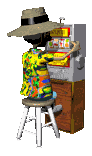 guy playing slots game