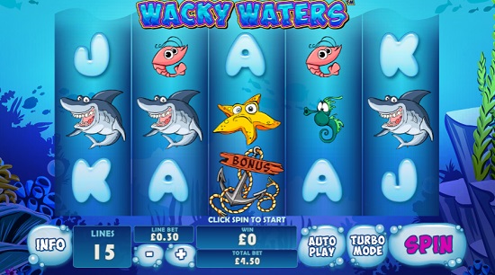 wacky waters slot screenshot big